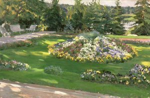 Le parterre de fleurs - Sergei Arsenevich Vinogradov
